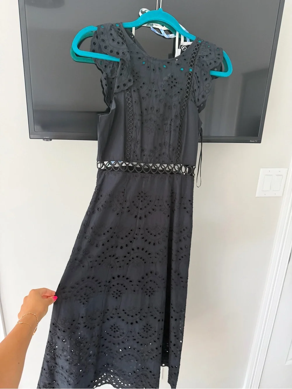 Sam Edelman Black Eyelet Sundress - Picture 1 of 4